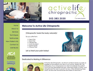 ActiveLife Chiropractic screen capture